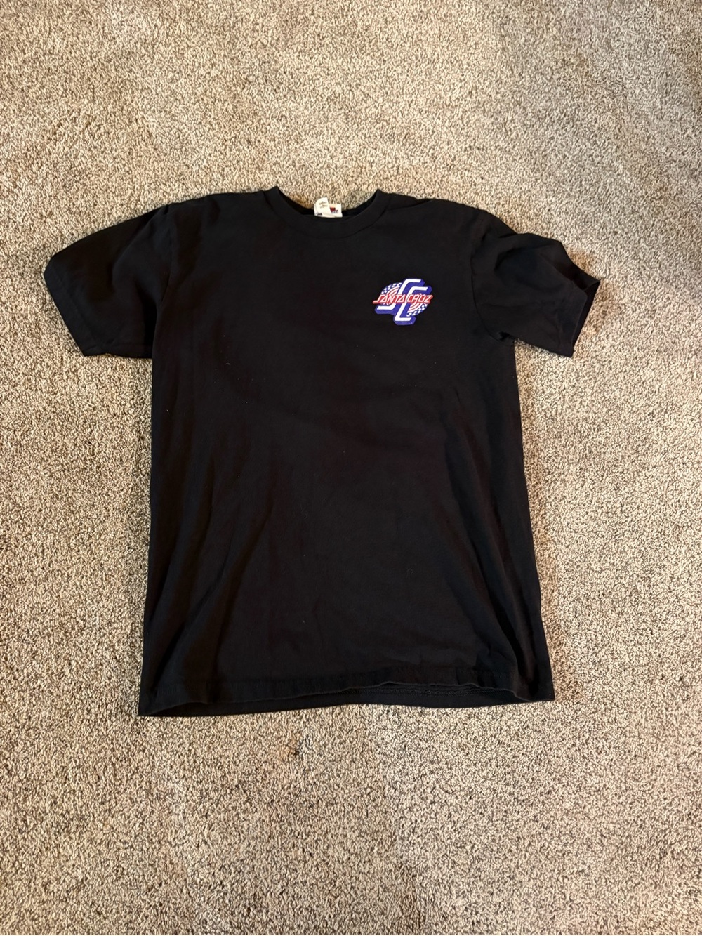 Santa Cruz Skateboards Black Graphic T-Shirt Small
